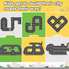 Coodoo STEM play promotes spatial reasoning through city traffic design.