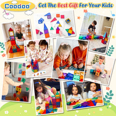 Coodoo storage bag keeps tiles organized for easy cleanup and travel.