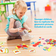 Coogam 24 design cards guide patterns with blocks for structured play.