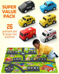 Coogam 26-letter cars array for hands-on matching and letter recognition practice