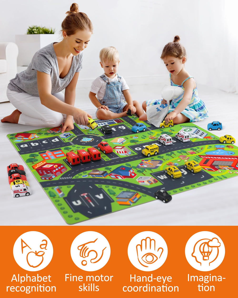 Bright colors and smooth edges support safe, engaging learning during playtime