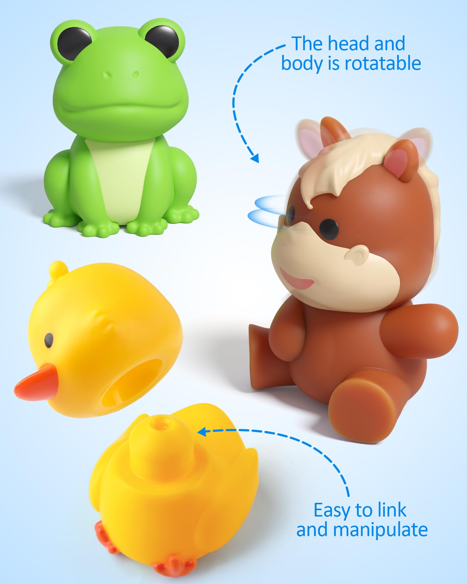 Coogam animal parts assembly pieces promote hand-eye coordination during play.