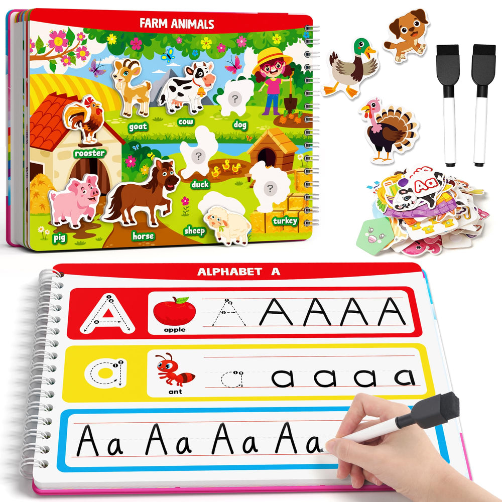 Coogam busy book tracing pages for toddler handwriting practice on the go.