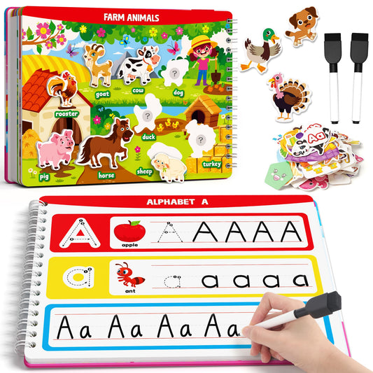 Coogam busy book tracing pages for toddler handwriting practice on the go.