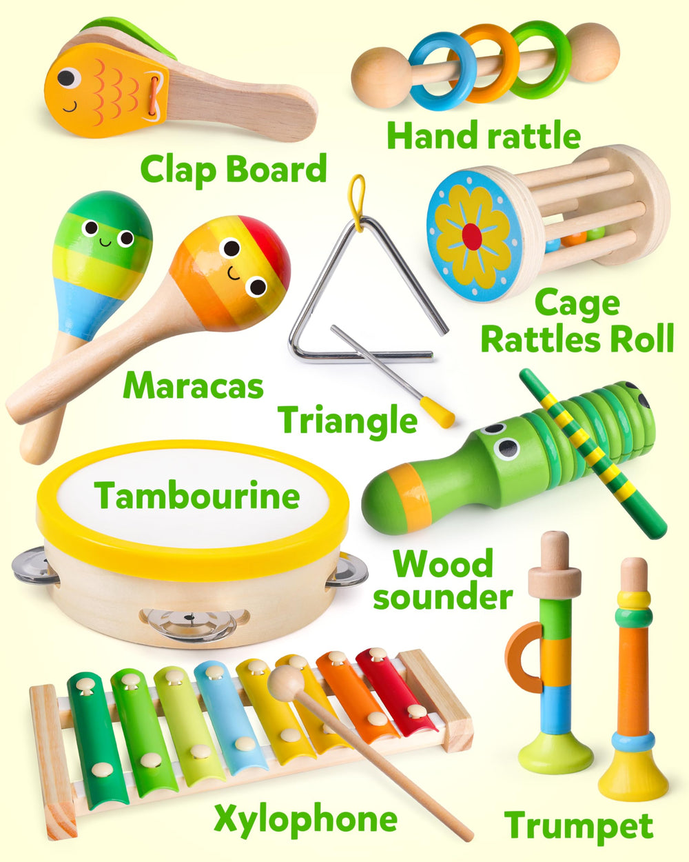 Coogam castanet pair promotes rhythm sense through interactive play.