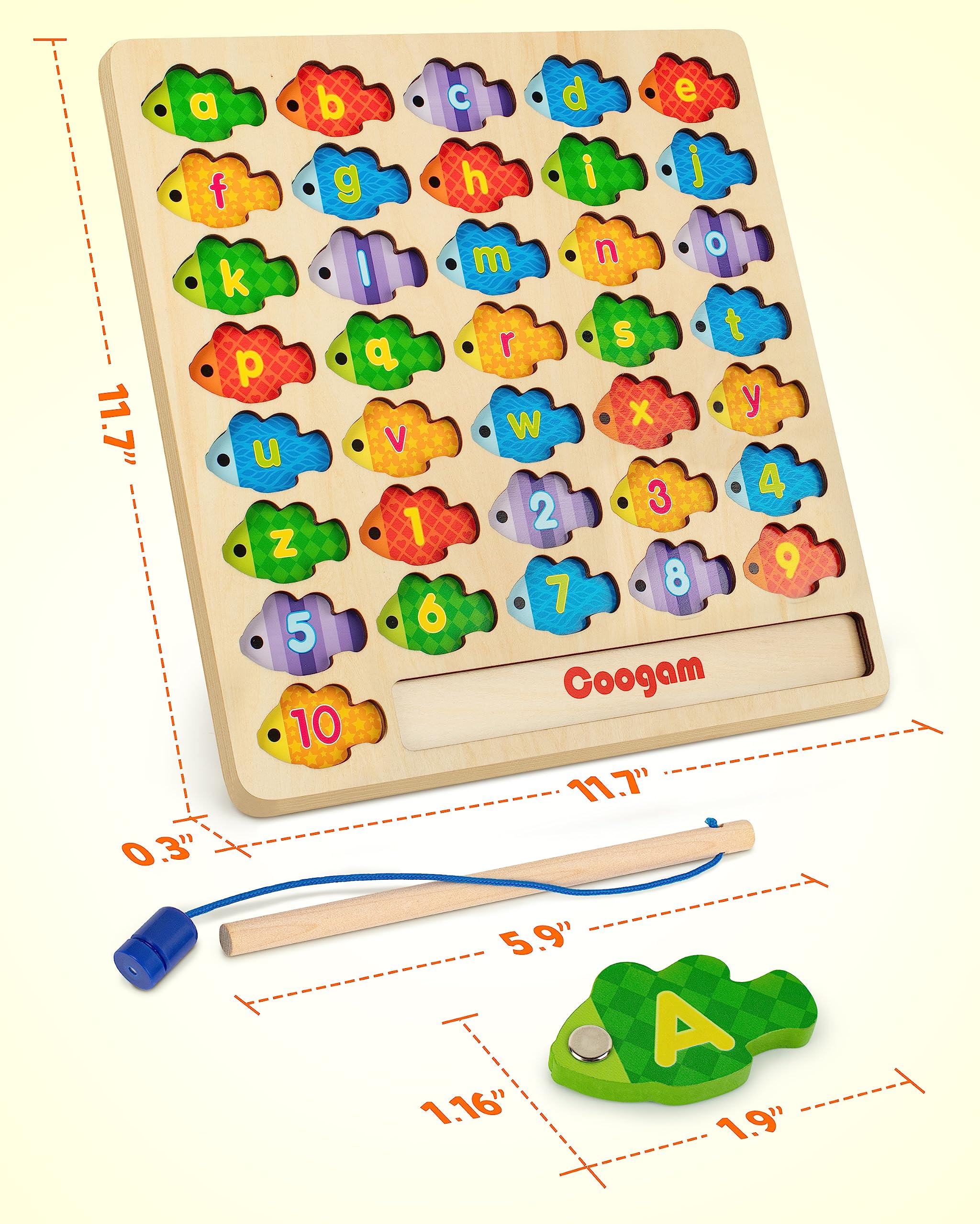 Coogam durable wooden construction supports daily home or classroom use.