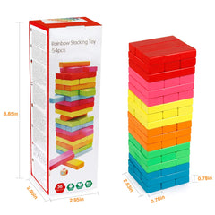 Coogam child balancing the tower, practicing focus and motor control