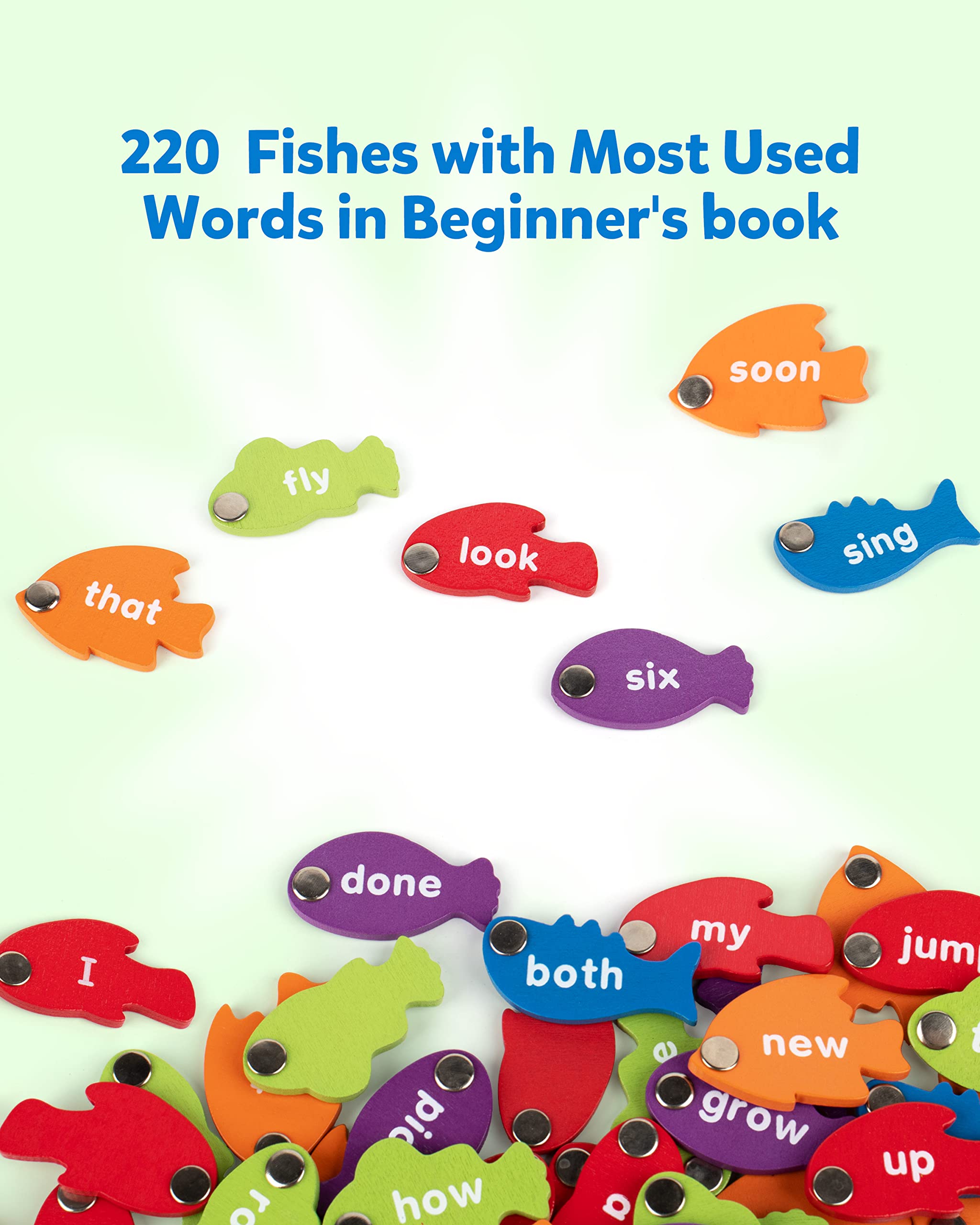 Coogam color-coded sight word fish yellow level boosts kindergarten vocabulary.