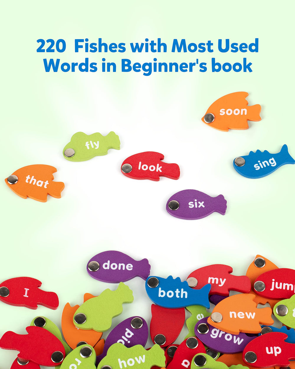 Coogam color-coded sight word fish yellow level boosts kindergarten vocabulary.