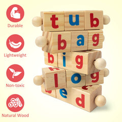 Coogam colorful spelling blocks in Montessori-inspired design for kids