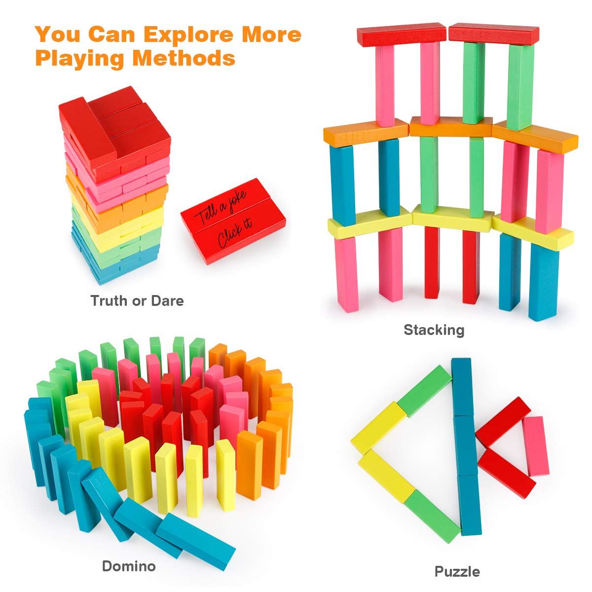 Coogam colorful tower setup prepared for imaginative balancing play