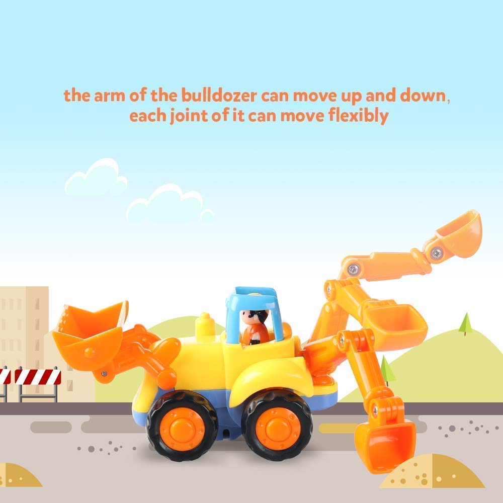Coogam dump truck ready for kid-friendly racing on hardwood or carpet.