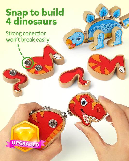 Coogam dinosaur heads and tails pieces for creative mix-and-match.