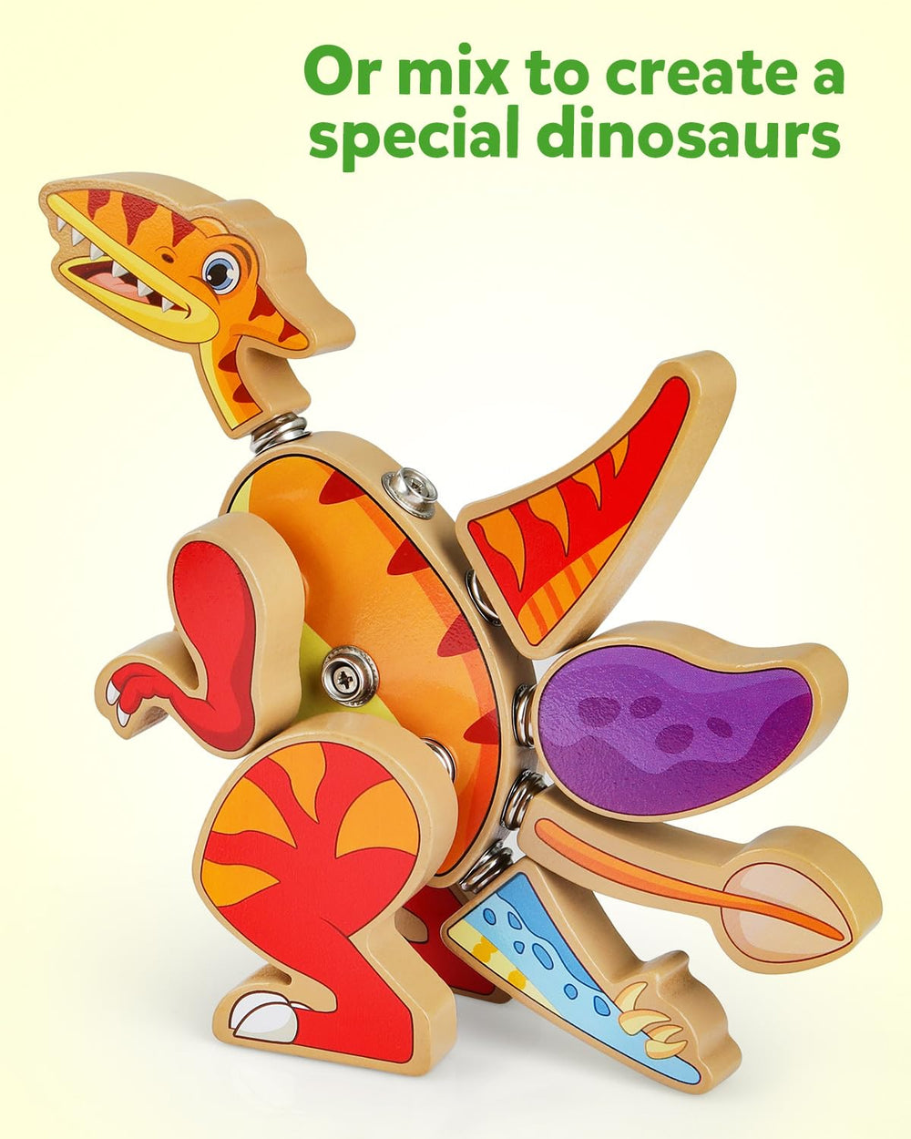 Coogam wooden legs and arms for sturdy dino builds.