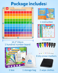 Coogam educational toy in use helps kids count to 100 and write letters.