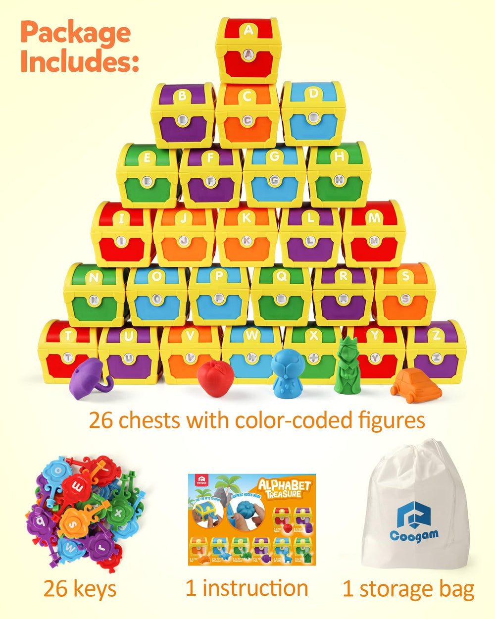 Coogam fine motor play supports precise finger movements during treasure-opening activities.