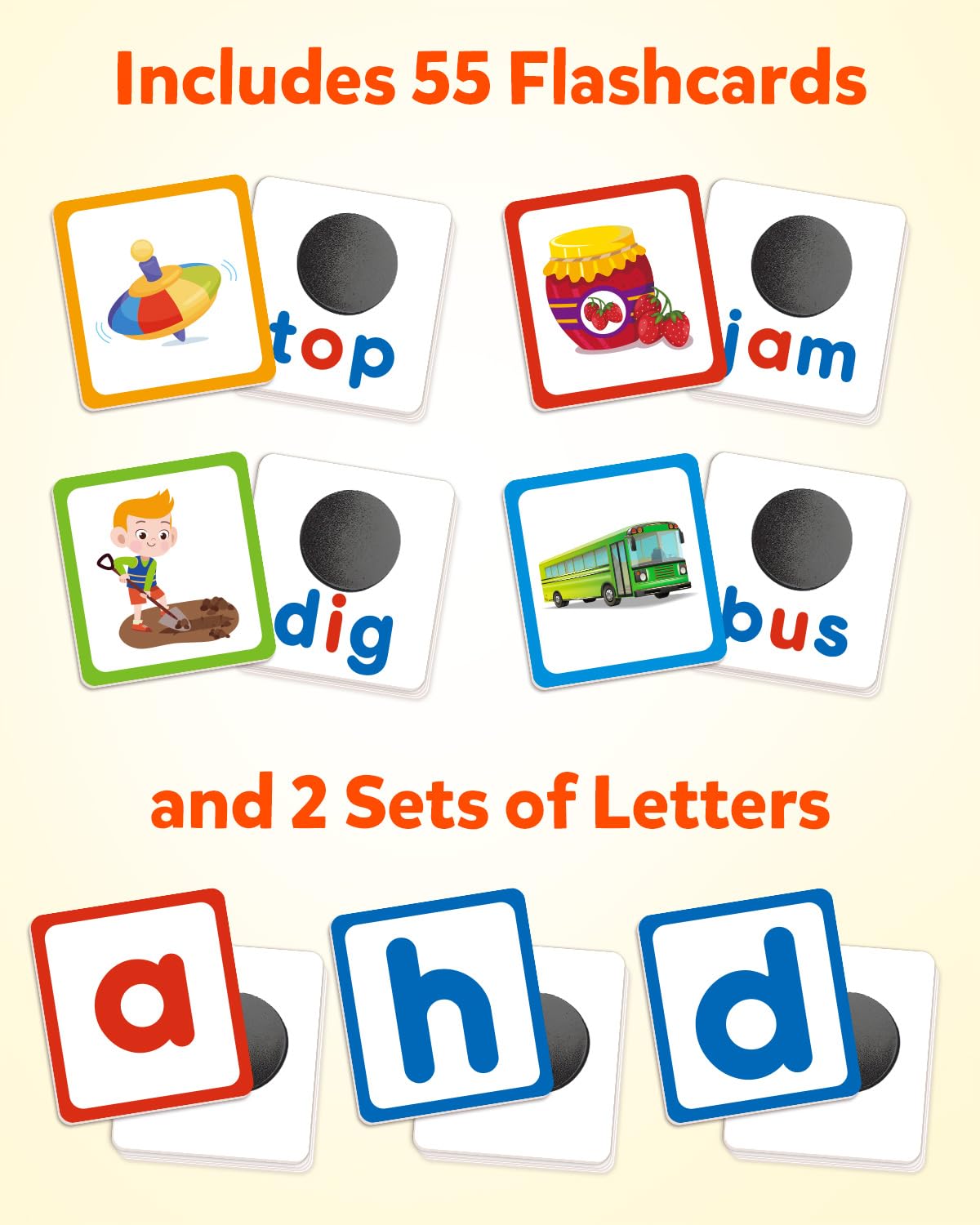 Coogam flashcards with pictures aiding reading and recall