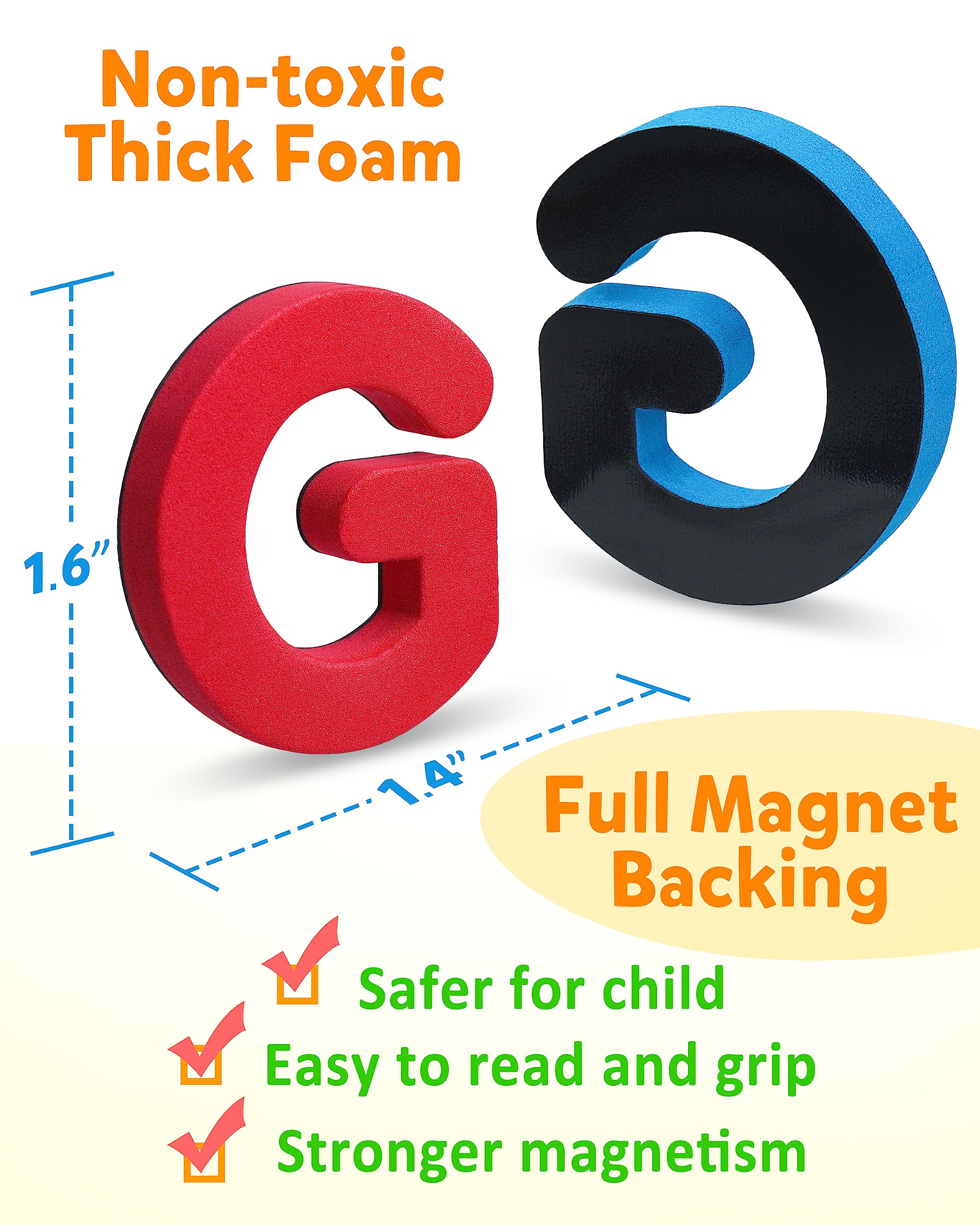 Coogam foam alphabet magnets as an educational kit for learners