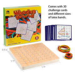 Coogam Geoboard backside circle pegs aid small hands