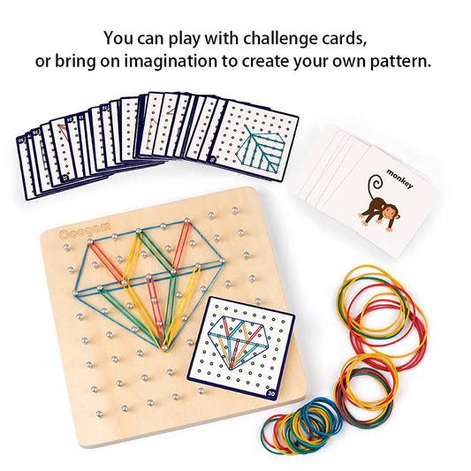 Coogam Geoboard latex bands pack for easy shape building