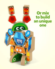 Coogam interchangeable arms and legs enabling imaginative designs and cooperative play with friends.