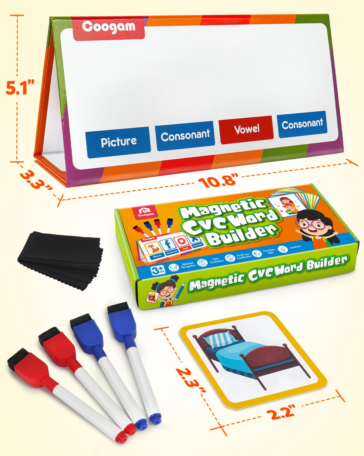 Coogam kids writing pad for handwriting practice