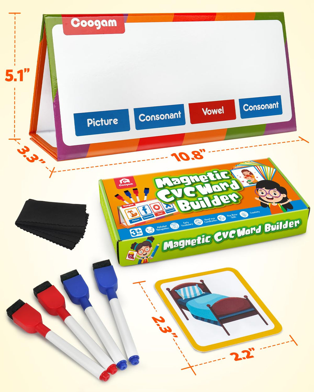 Coogam kids writing pad for handwriting practice