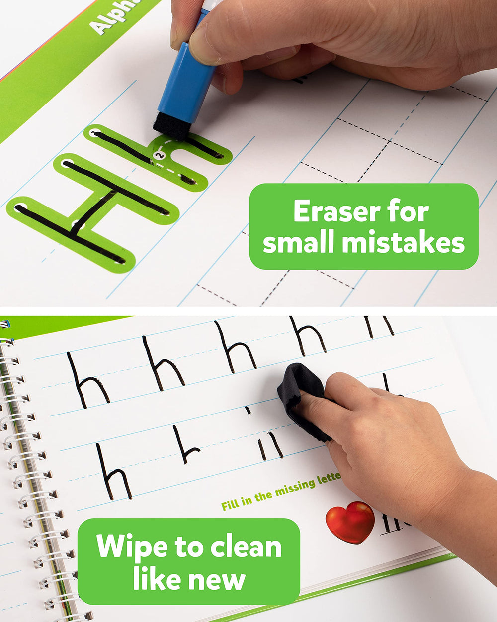 Coogam laminated pages resist wear for repeated tracing and exploration.