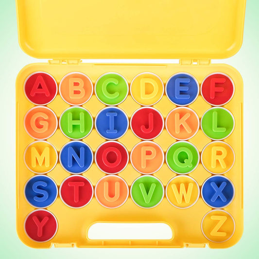 Coogam Letters Matching Eggs with colored yolks support color-to-letter matching activities.