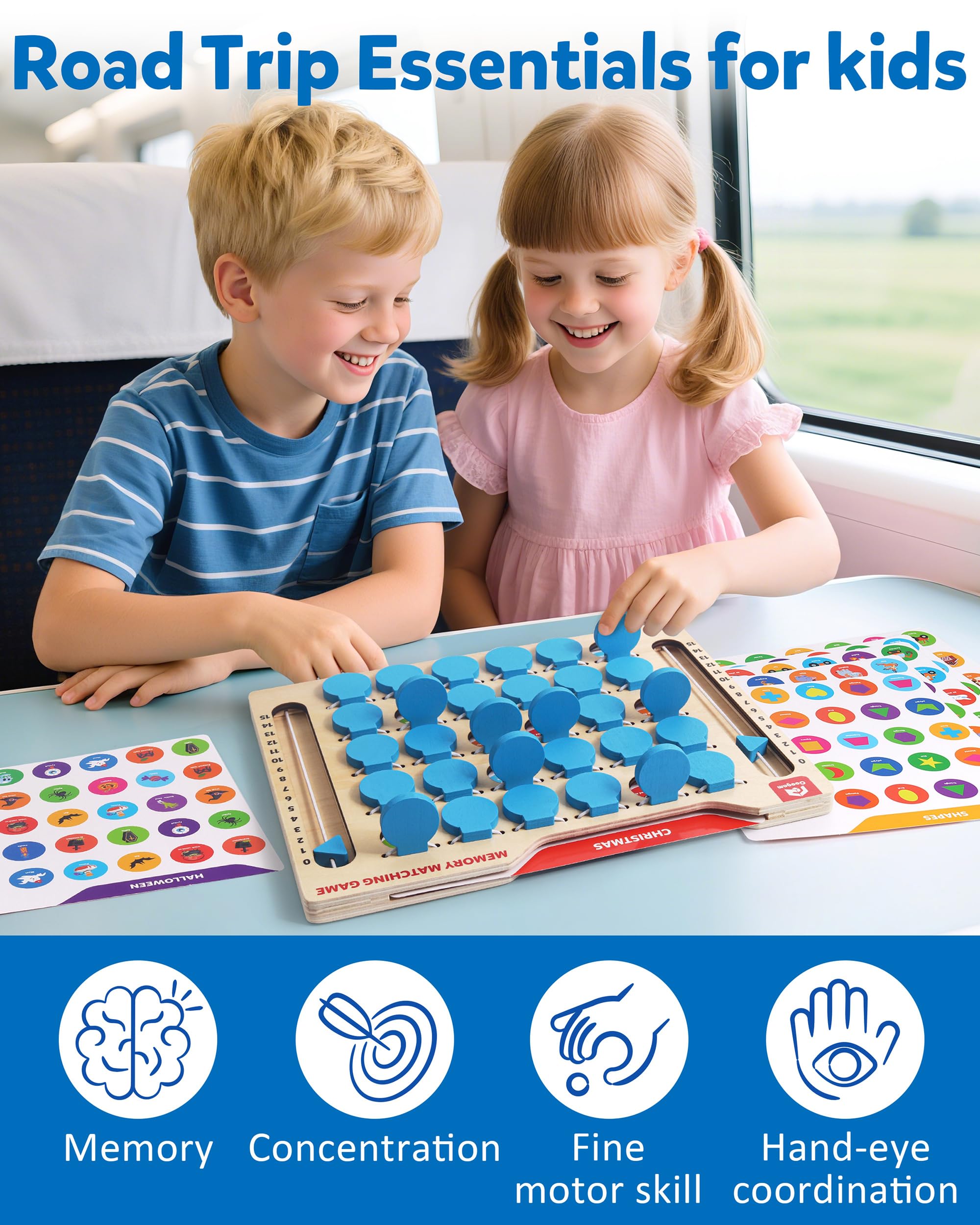 Lightweight, compact travel toy that fits in a bag for trips.