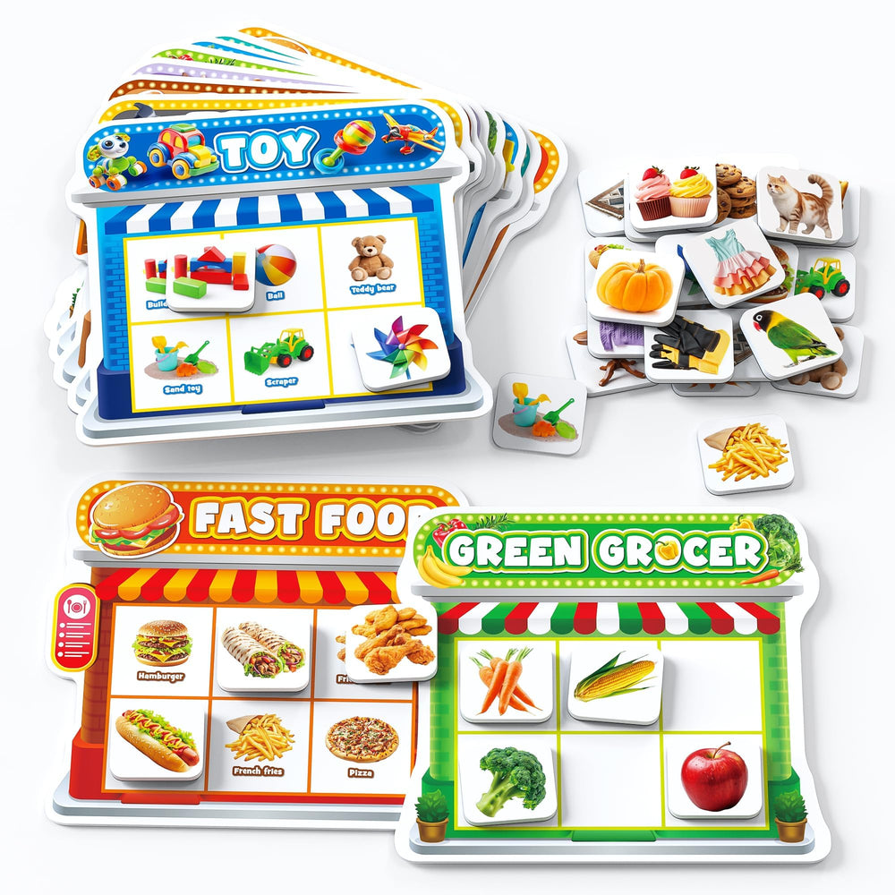 Coogam magnetic sorting food board supports category learning through hands-on play.