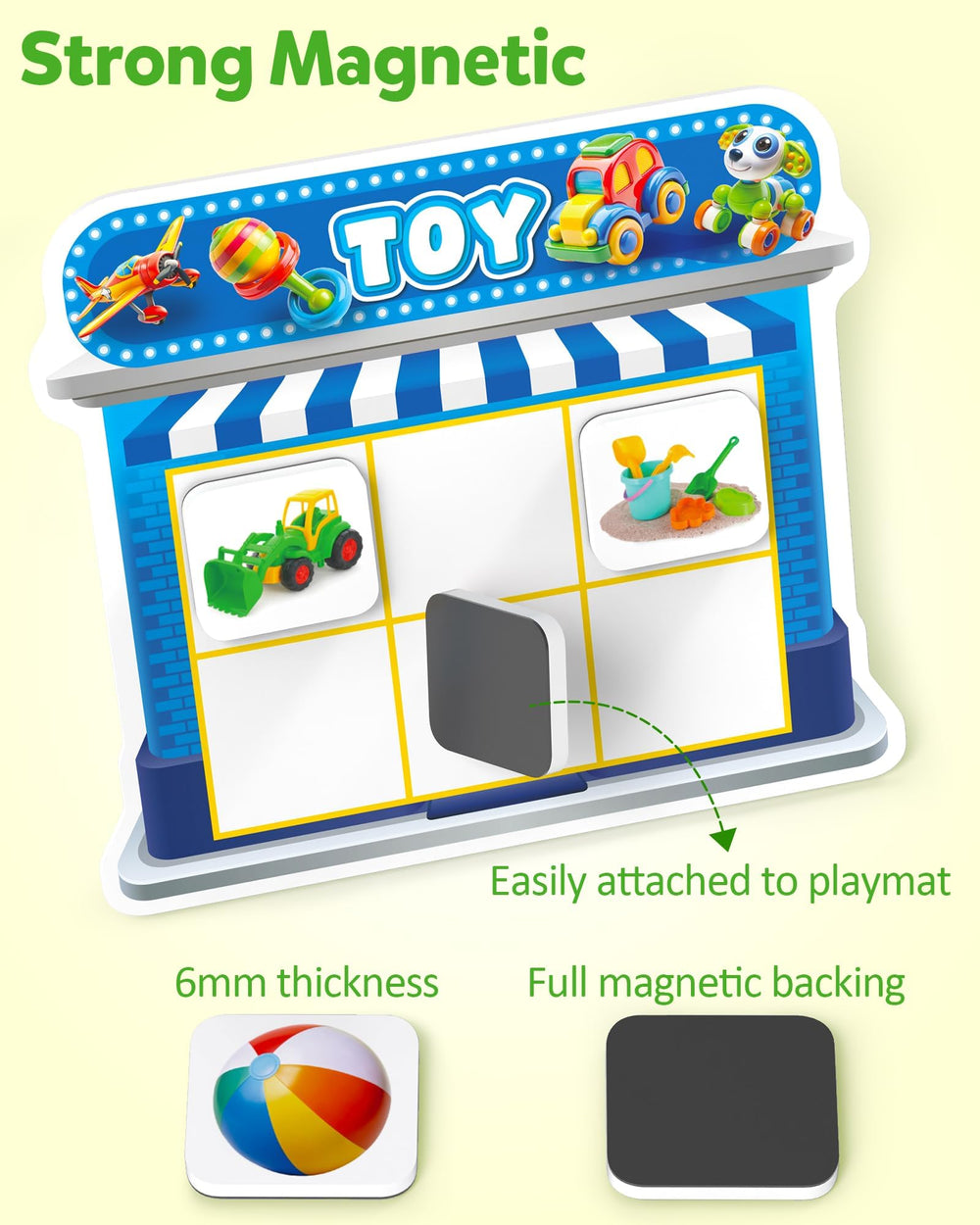 Coogam magnetic sorting furniture board helps kids categorize household items creatively.