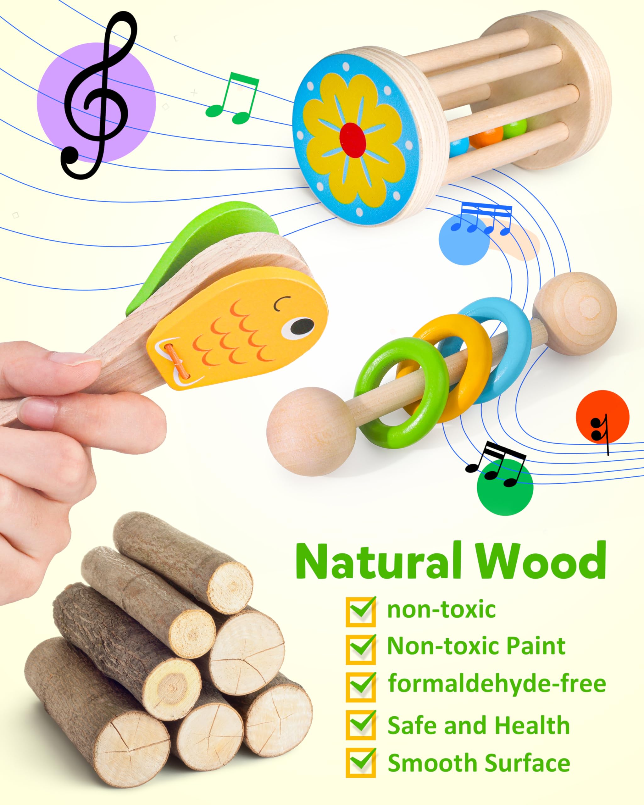 Coogam maracas brighten play and rhythm exploration.