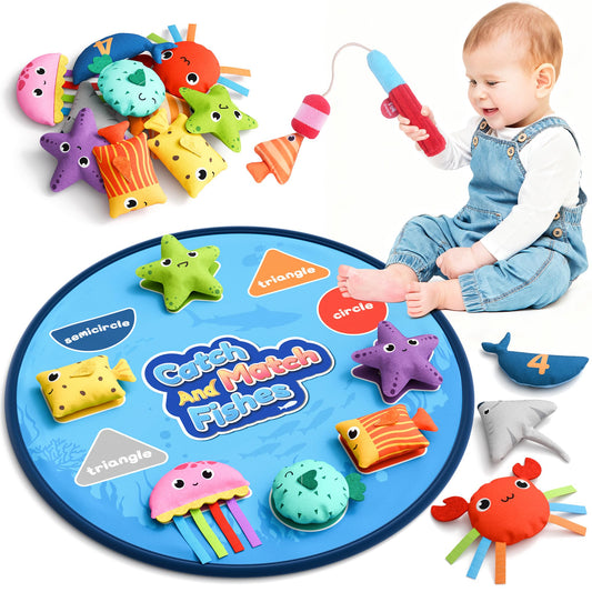 Coogam Montessori cloth fishing pole engages toddlers and builds fine motor skills.