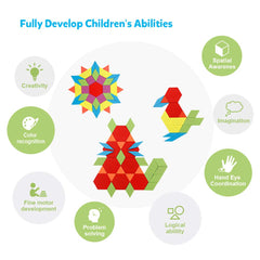 Coogam Montessori tangram inspired play boosts spatial thinking through patterning.