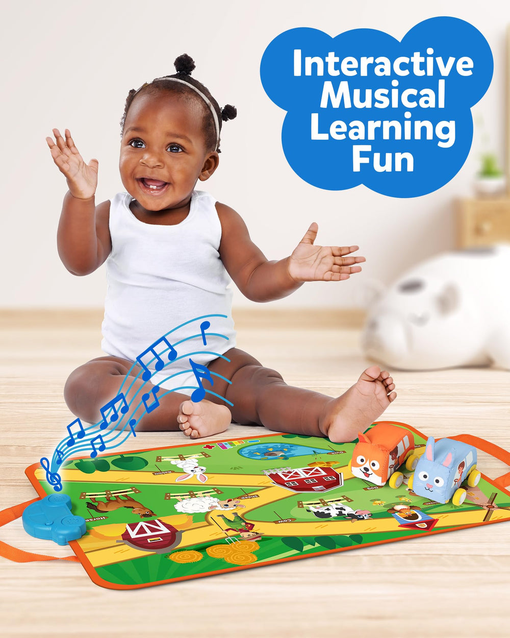 Coogam play mat with farm animals for sensory play and storytelling