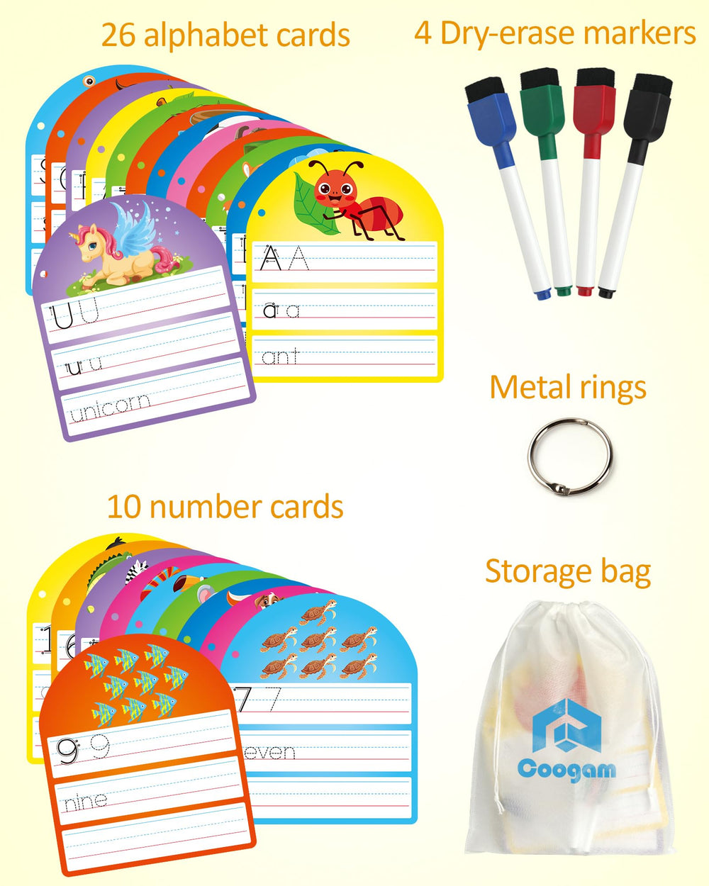 Coogam Number Guides Set aids counting and number formation with guided visuals.