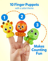 Coogam number locks shown on treasure boxes for fine motor challenge