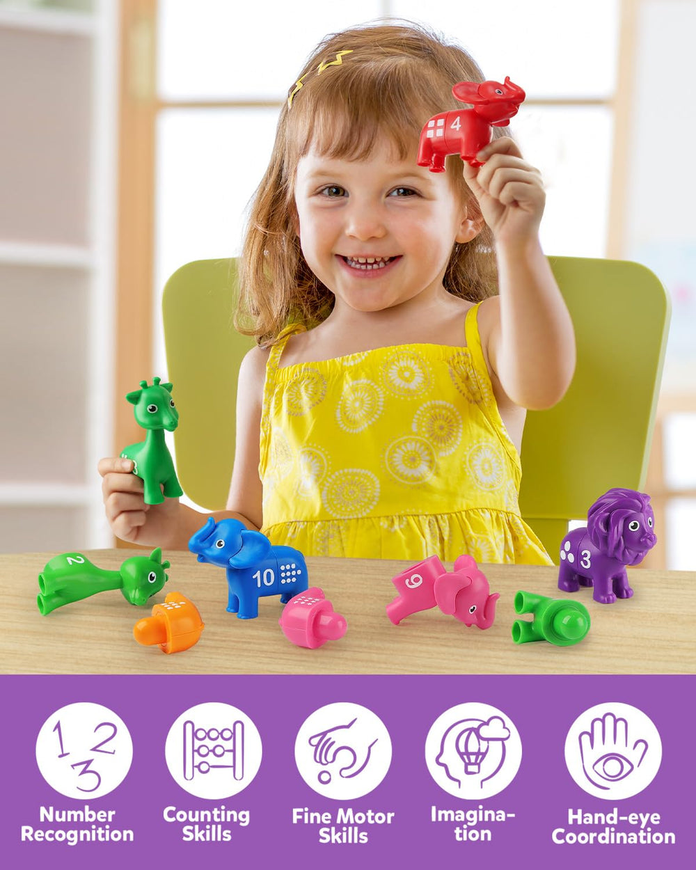 Coogam drawstring bag keeps set organized for home, daycare, or classroom