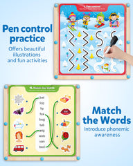 Coogam pattern cards support alphabet practice and color recognition.