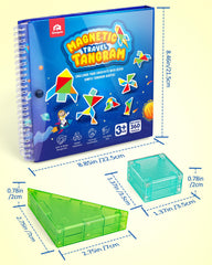 Coogam plane travel tangram setup demonstrates portable learning
