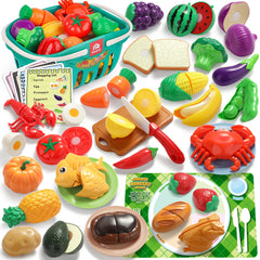 Coogam pretend play food set with colorful kitchen items for imaginative cooking