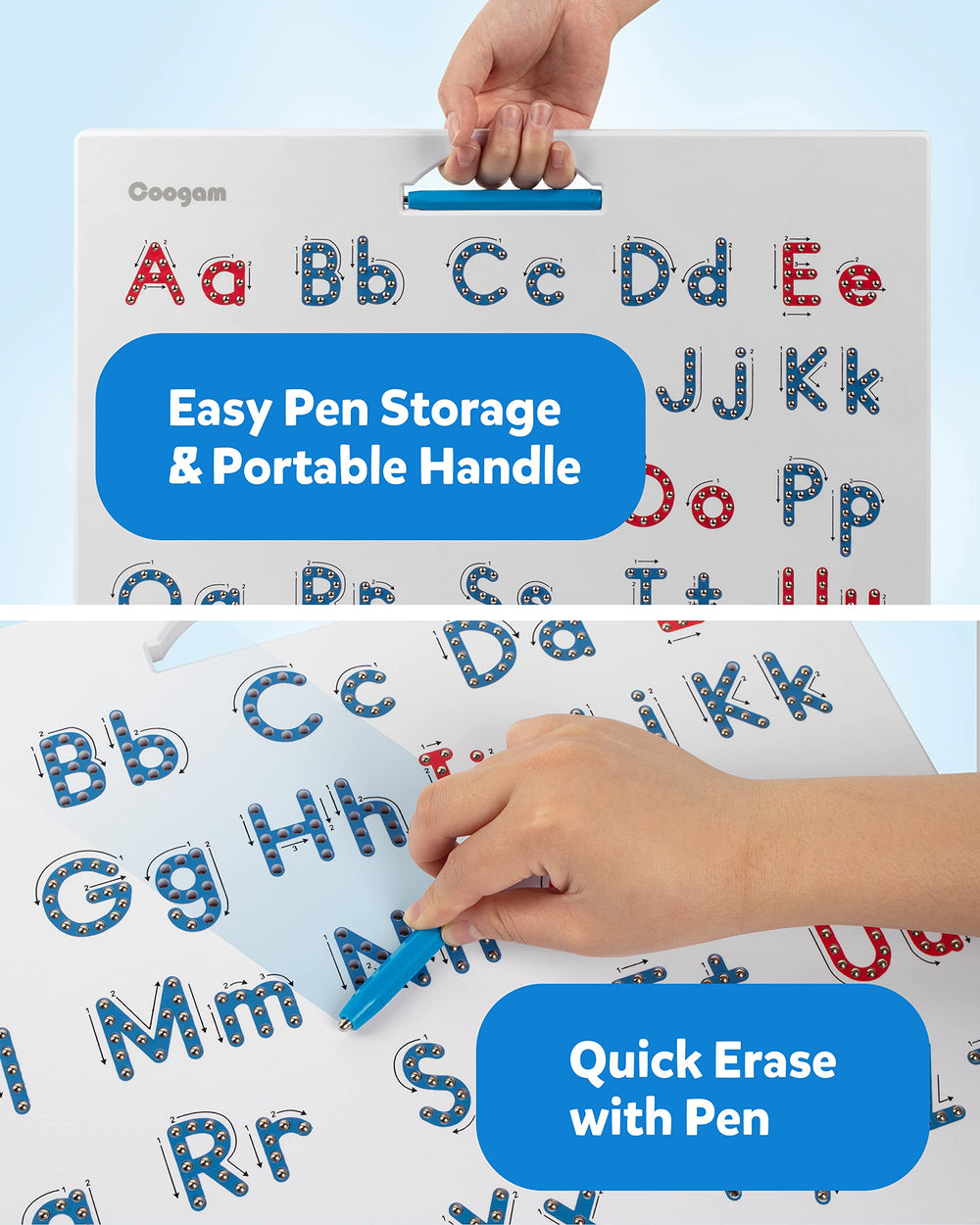 Coogam retractable stylus stored in handle for portability