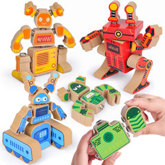 Coogam robot blocks show four robots for open-ended play