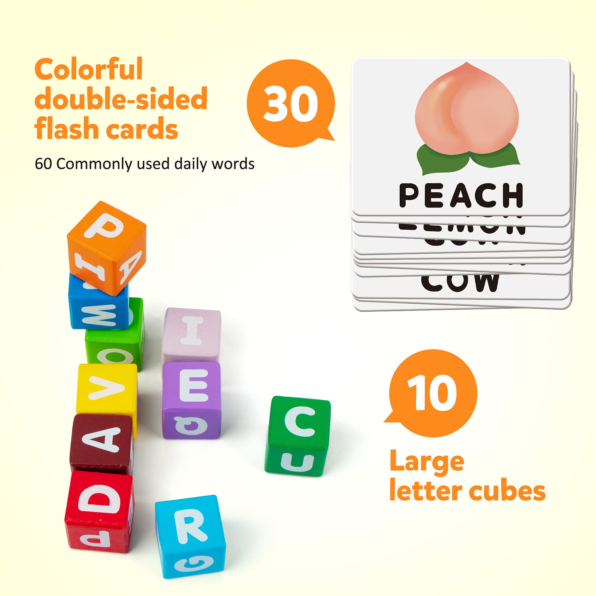 Coogam flash cards with rounded corners for preschool use