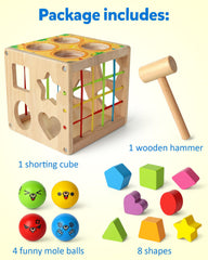 Coogam rubber bands keep pieces accessible for independent play sessions.