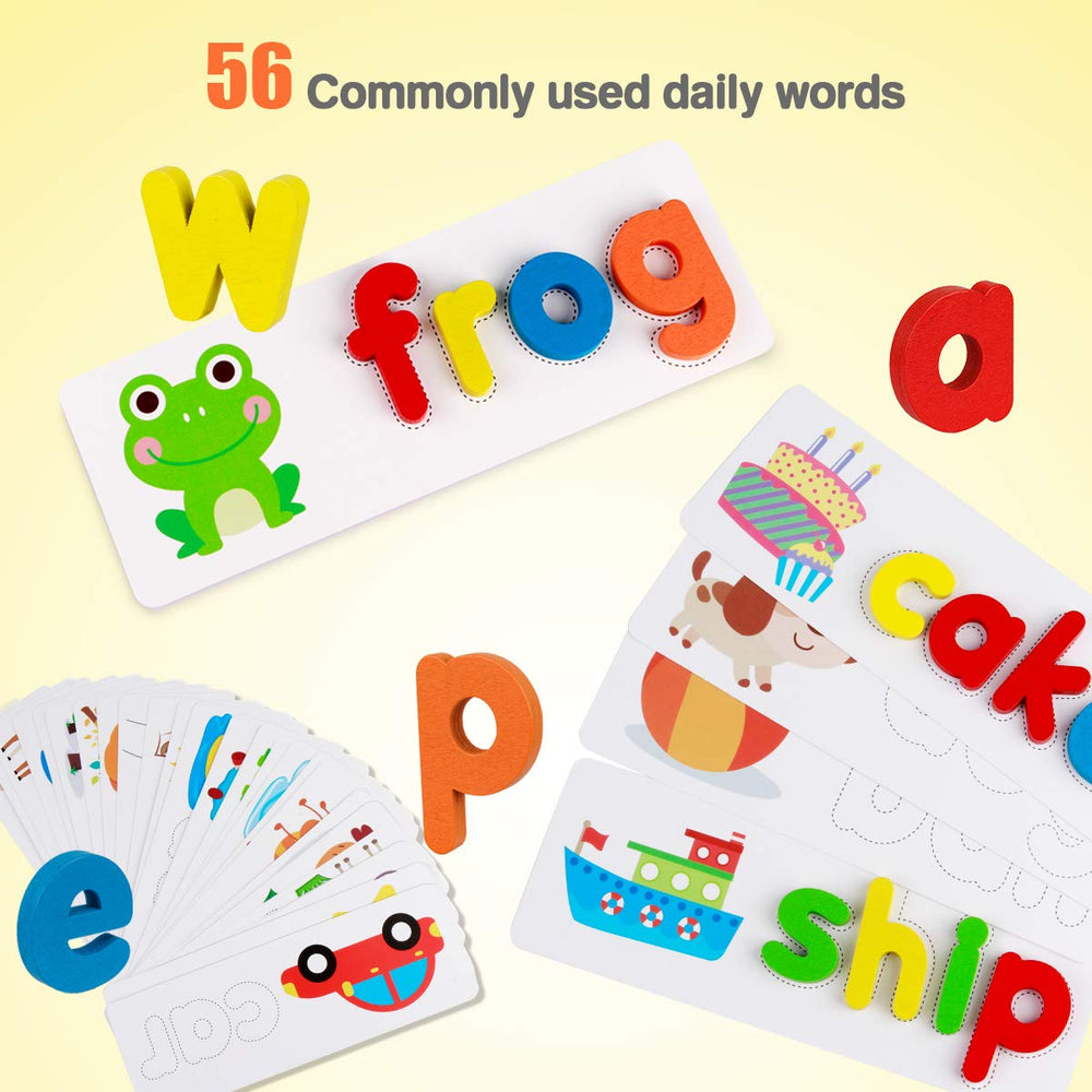 Coogam flashcards with vibrant images reinforcing sight words for recognition