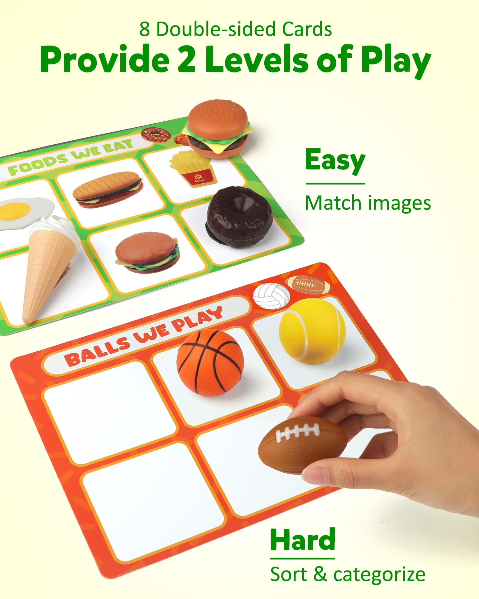 Coogam Sorting Toy with domestic animals enhances fine motor control through categorization
