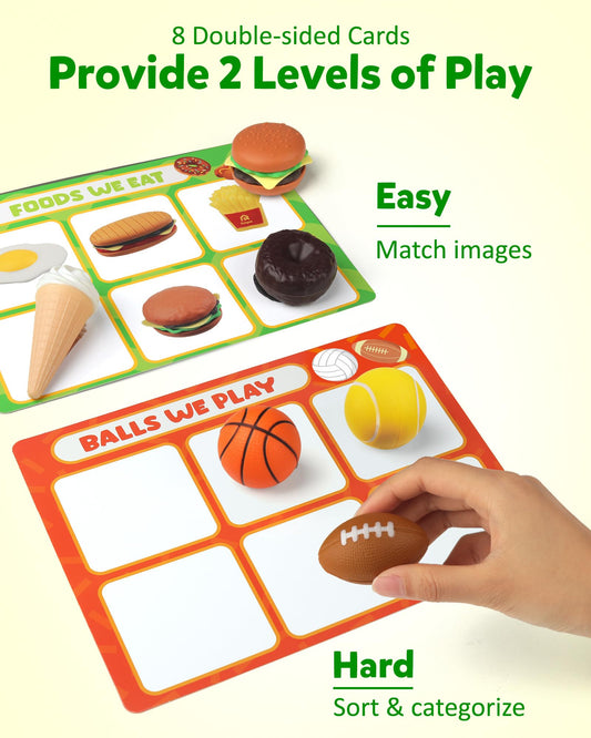 Coogam Sorting Toy with domestic animals enhances fine motor control through categorization