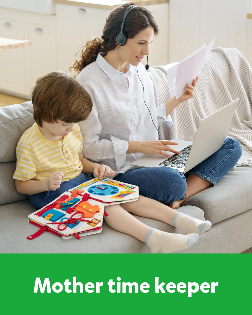 Coogam Toddler Busy Book number page fosters counting skills on the go